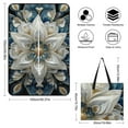 thumbnail image 2 of Intricate Blue White Floral Design Art Picnic Blanket Waterproof Outdoor Beach Blanket Hand-held Pad Suitable for Travel, Camping, Beach, Family Gatherings, 2 of 8