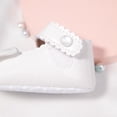 thumbnail image 4 of Infant Baby Girls Mary Jane Shoes Soft Sole Ballet Slippers Bow Princess Newborn Dress Wedding Flat Shoes, 4 of 6
