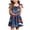 Dark Blue, variant on Faraee 4th of July Toddler Girl Outfit Smocked USA Sleeveless Dress Kids Summer Patriotic Clothes American Flag Sundress (2-3T,Brick Red)