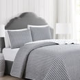 thumbnail image 4 of Market & Place Nora Reversible Lightweight Modern Striped Quilt Set, 4 of 5