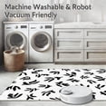 thumbnail image 5 of ODIKA 4'x6' Machine Washable Non-Slip Area Rug, Contemporary Wildlife Inspired Minimalist Designer Floor High Traffic Rug, Black, 614057, 5 of 5