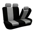 thumbnail image 3 of FH Group Trendy Elegence Airbag Compatible and Split Bench 7 Seaters Car Van Seat Covers, Full Set, Gray and Black, 3 of 5