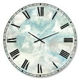 thumbnail image 1 of Designart 'Pale Blue Shade III' Coastal wall clock, 1 of 4
