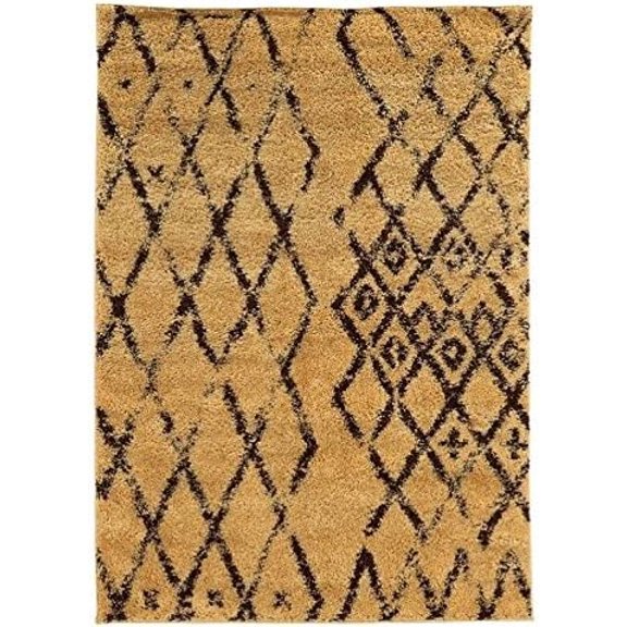Riverbay Furniture 3' x 5' Shag Rug in Camel