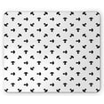 thumbnail image 1 of Mushroom Mouse Pad, Modern Birch Mushrooms in Black Color Porcini Fungus Simplistic Design, Rectangle Non-Slip Rubber Mousepad, Black White, by Ambesonne, 1 of 2