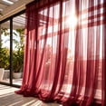 thumbnail image 4 of AUNVITO Clearance Outdoor Privacy Curtain 118.1x29.5 Inch Mesh Sheer Patio Curtain for Garden Balcony Outdoor Mosquito Privacy Curtain Great Gift Choice for Family and Friends, 4 of 7