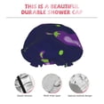 thumbnail image 5 of Kdxio Eggplant Print Shower Cap for Women,Elastic and Reusable,Double Waterproof Layers Bathing Hat, 5 of 9