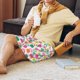 thumbnail image 5 of Balery Tulips Flowers Pantalones cortos de pijama de punto de algodón para hombre con cinturilla y bolsillos-Medium, 5 of 6