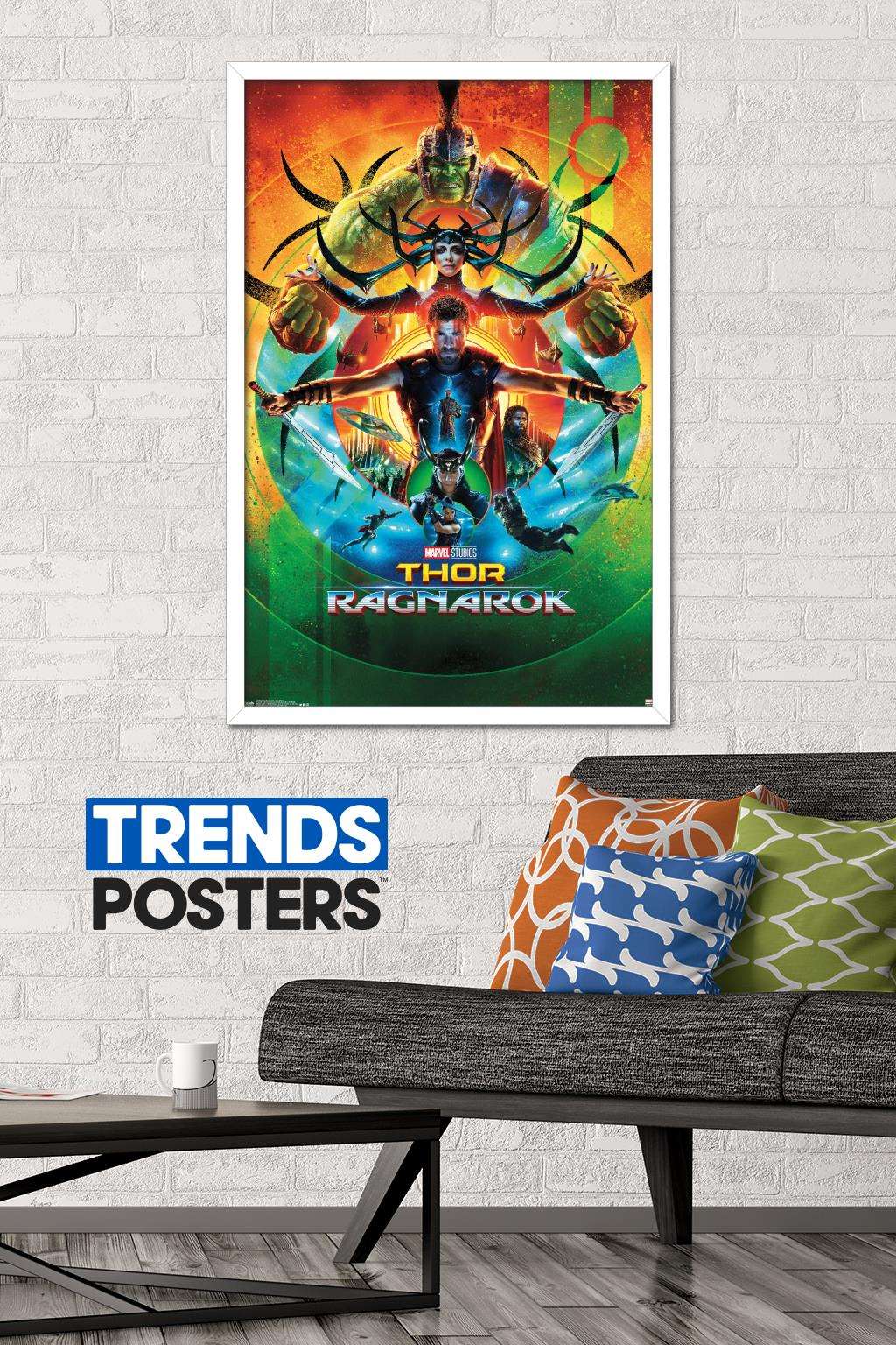 Marvel Cinematic Universe - Thor: Ragnarok - One Sheet Wall Poster, 22.375" x 34", Framed
