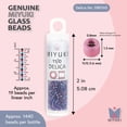 thumbnail image 3 of Miyuki Delica Seed Beads – Size 11/0 (1.6 mm), DB0165, Opaque Cobalt Blue AB, 7.2 g, Approx. 1440 Beads, 3 of 7