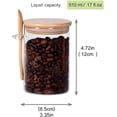 thumbnail image 2 of baomifa-Glass Jars with Bamboo Lids and Spoon, 17 OZ Set of 3 Small Glass Sugar Container with Wooden Lids and Scoop, Coffee Tea Jars for Loose Tea, Coffee Bar Containers, 2 of 4