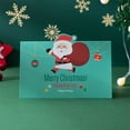 thumbnail image 5 of AuroraX Decorative Gift Card Green DIY Santa Claus Christmas Cards Blank Notecard Holiday House Christmas Decor, 5 of 6
