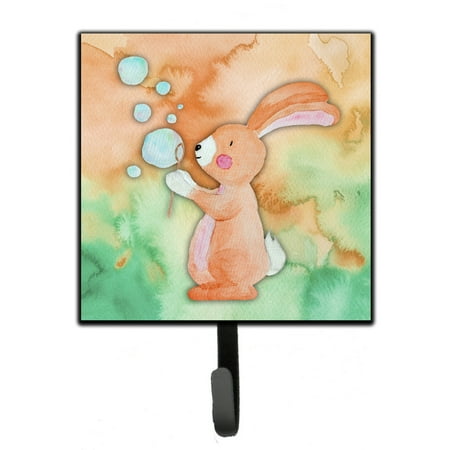 

Carolines Treasures BB7349SH4 Rabbit and Bubbles Watercolor Leash or Key Holder 7Hx4.25W multicolor