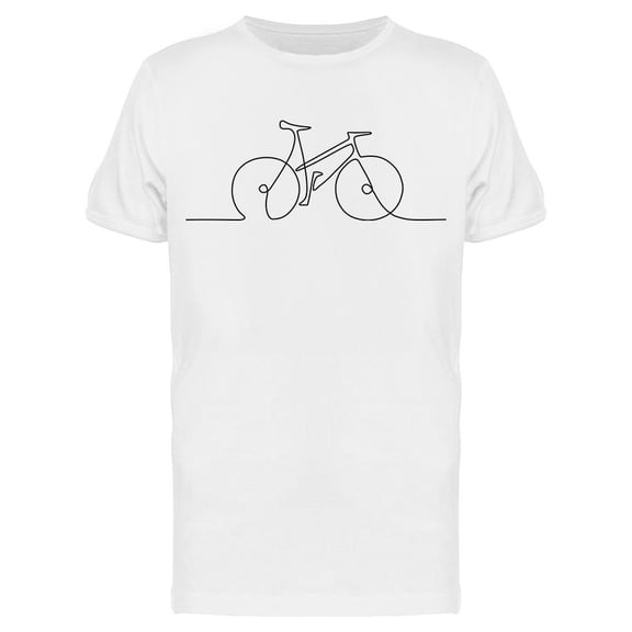One Line Bicycle T-Shirt Men -Image by Shutterstock, Male XX-Large