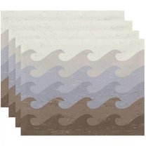 Simply Daisy 18" x 14" Deep Sea Geometric Print Placemat