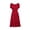🔥 Red, variant on Sentmoon Bridal Shower Dresses for Guest Casual 2026 Summer Solid Color Dresses for Women Short Sleeve V Neck Holiday Drawstring Stretchy Regular Fit Casual Dress
