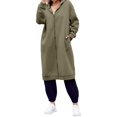 thumbnail image 4 of Sherrylily Winter Women Zip Up Hoodie Casual Long Fashion Sweatshirts Jackets Coat with Pockets, 4 of 5