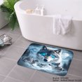 thumbnail image 3 of Spxubz Wolf Family Art Non Slip Flannel Floor Mat For Bathroom Kitchen Bedroom Decor 16x24 Inch, 3 of 5