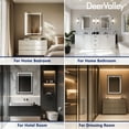 thumbnail image 3 of 24 in. W x 32 in. H Rectangular Frameless LED Light Anti-Fog Wall Mounted Bathroom Vanity Mirror in Silver, 3 of 10