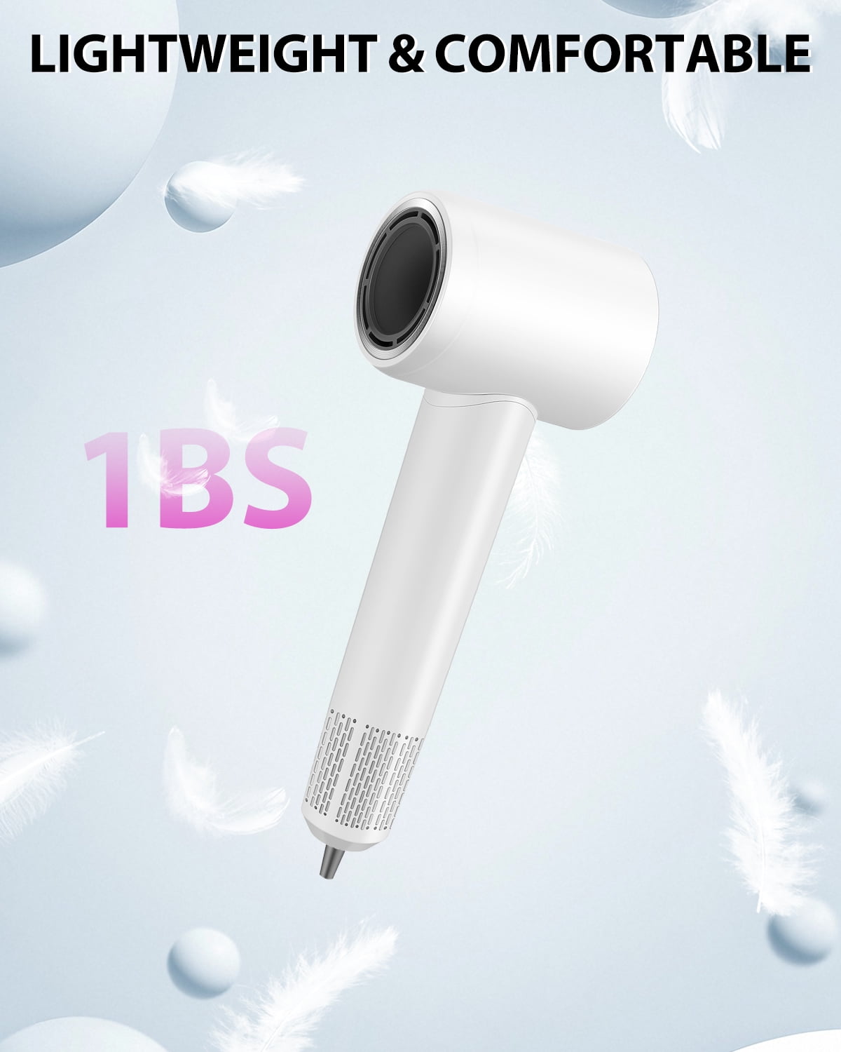 Hair Dryer, 180,000 RPM High Speed Ionic Blow Dryer with Brushless Motor, Fast Drying & Hair Care for Women