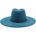 thumbnail image 5 of 10cm Big Wide Brim Fedora Hats for Women Men Western Suede Large Panama Hat Outdoor Caps, 5 of 6