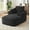 Black, variant on MAYEERTY Single Corduroy Chaise Lounge Sofa, Modern Couch with Spring Cushion for Apartment, 65*39*33"Dark Grey