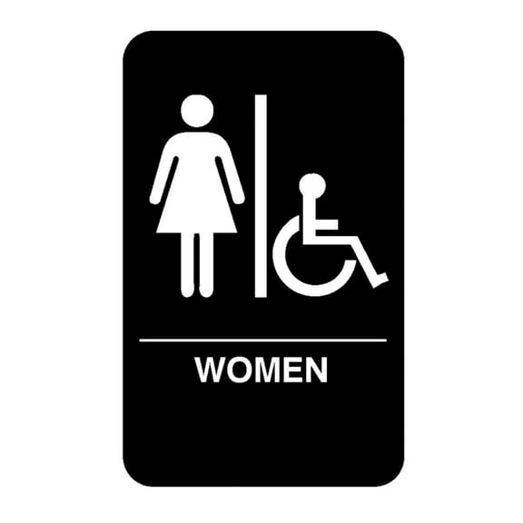 Traex 5630 WOMENS ACCESSIBLE Sign with White Letters
