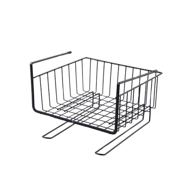 Toystoory Armario colgante debajo del estante de almacenamiento, cesta de malla de hierro, organizador de puerta de armario, soportes de armario, Cocina y Comedor