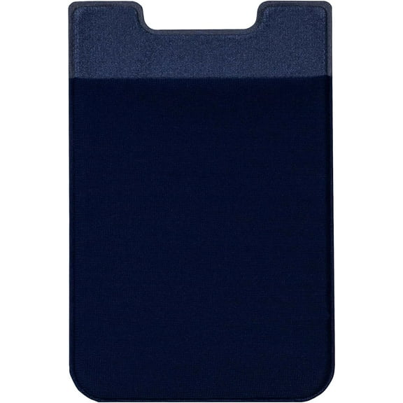 Elastic Phone Card Holder Pocket, Stick-On Wallet, Adhesive Credit Card Pouch, Compatible With iPhone And Samsung Galaxy – Navy Blue