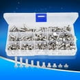 thumbnail image 3 of FLAMEEN 320PCs Screws Nuts Flat Head Rivet Set Threaded Iron Nickel Plated Hardware Fastener Combination Kit,Hardware Fastener,Screws, 3 of 8