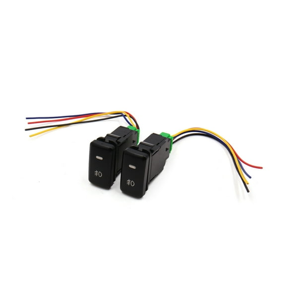 Unique Bargains 2 Pcs 4 Wire Car Vehicle Fog Lamp Light On/Off Switch Buttons Fit for NISSAN