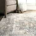thumbnail image 5 of nuLOOM Jodee Vintage Medallion Area Rug, 5' x 5', Square, Jodee Silver, 5 of 5