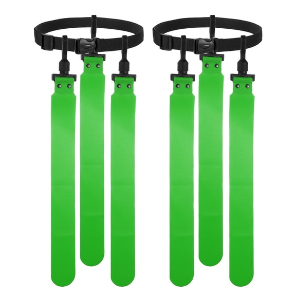 Uxcell Flag Football Set, Adjustable Flag Football Belt with 1 Belt and 3 Flags Easy Tear Away for Men Women Players Training Competition (2 Pack, Emerald Green)