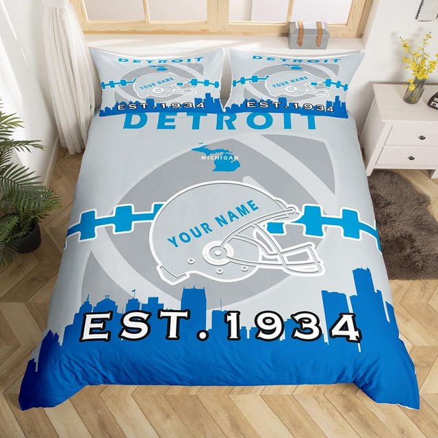 Fútbol Funda Nórdica Twin,Fútbol Americano Juego de Cama para Niños,Rugby