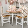 thumbnail image 3 of Summer Fruit Chair Covers Set of 8 Peaches Pink Flower White Background Chair Back Covers Stretch Removable Washable Slipcovers Protector for Dining Room Kitchen Party Decor, 3 of 9