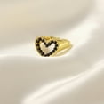 thumbnail image 5 of Anillos para mujer, regalos para mujer, anillo geométrico de estilo sencillo, anillo de corazón de perla brillante y anillo elegante, anillo de corazón., 5 of 5