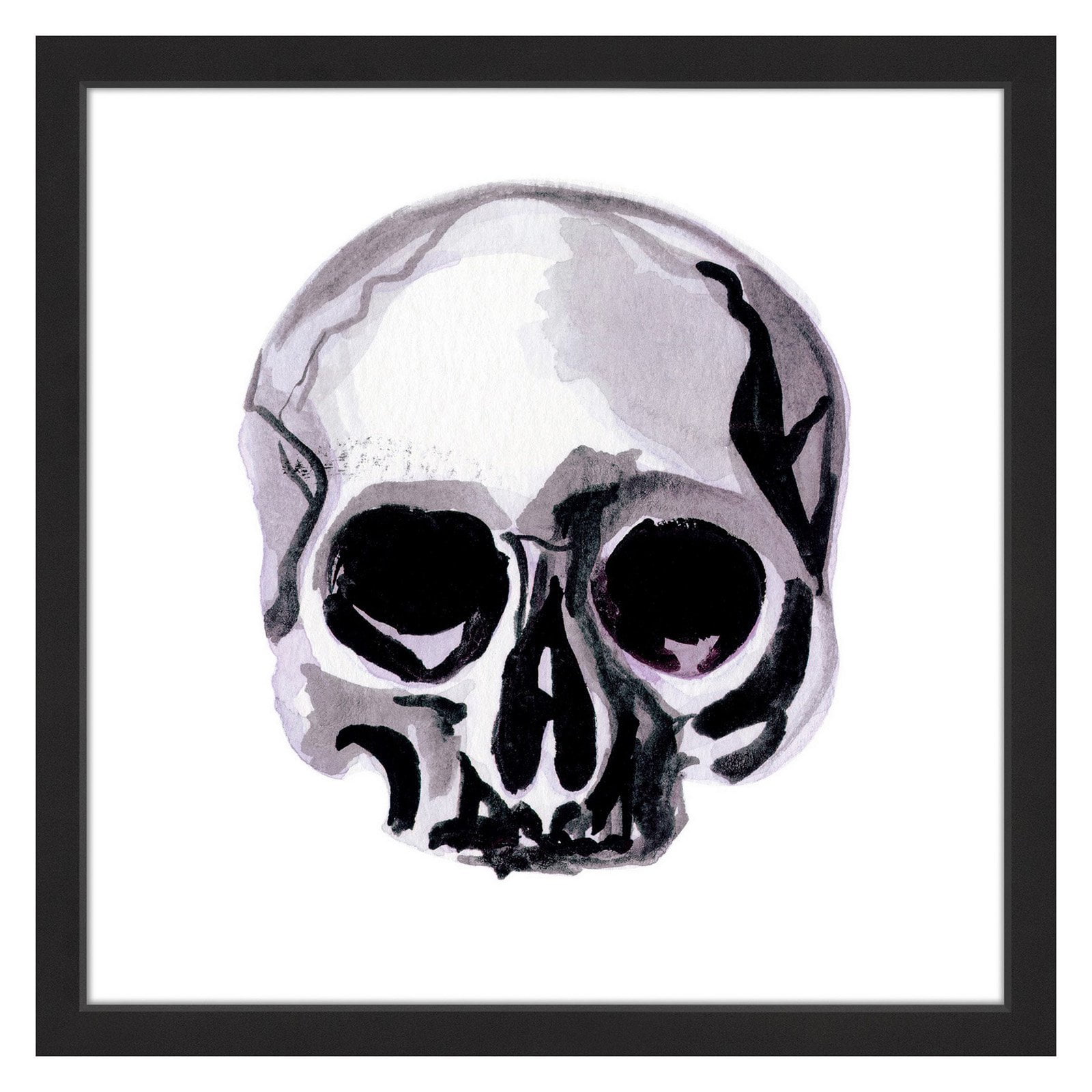Marmont Hill "Watercolor Skull" by Molly Rosner Framed Painting Print