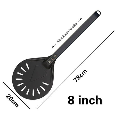 

7 8 9 10 Inch Perforated Pizza Turning Peel Pizza Shovel Aluminum Pizza Peel Paddle Short Pizza Tools Non-Slip Wooden Handle