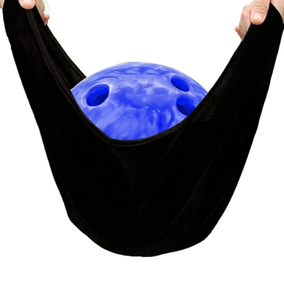 YAAQII for Microfiber Bowling Ball Cleaner Bag 53x22cm Washable Polishing Wiper for Bowling Balls Grease Dirt Removal Handle Design Black Multipurpose Cleaning Holder