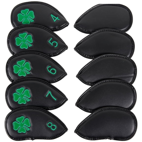 10Pcs PU1eatherGolfs Head Cover Golfs Iron Club Head Cover Waterproofs Headcover