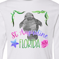 thumbnail image 4 of Inktastic St. Augustine Florida Cute Swimming Manatee Long Sleeve Youth T-Shirt, 4 of 5