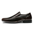 thumbnail image 3 of Bruno Marc Men Fashion Comfort Classic Square Toe Slip On Loafers Oxford Dress Shoes Size 6.5-13 Giorgio-1 DARK/BROWN Size 6.5, 3 of 9