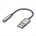 thumbnail image 4 of USB to 3.5mm Audio Cable USB A to 3.5mm Female External Silver&Blue, 4 of 5