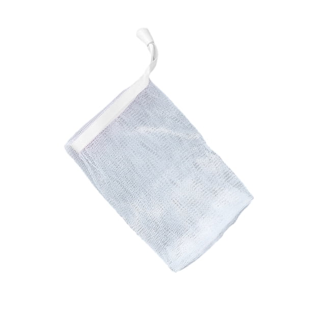Wosthever Bolsas de jabón Limpiador facial Cuerpo Burbuja Red Hecho a mano Espuma Cordón Delicado Suministros de baño para el hogar Juegos de accesorios de baño Blanco