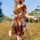 thumbnail image 2 of Vestido sin mangas de Tigre y llama para mujer vestidos de cumpleaños de lujo para mujer, 2 of 6