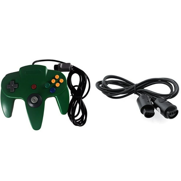 Replacement Nintendo 64 Classic Wired Controller Green Gamepad And