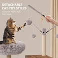 thumbnail image 4 of 2-in-1 Cat Tree with Hidden Litter Box Enclosure, Wooden Cat Tower & Litter Box Cabinet – Scratching Posts, Cat Condo Cave, Storage, Washable Cushion, 4 of 9