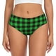 thumbnail image 1 of Fotbe Buffalo Plaid Green Black Calzones Estampados para Mujer – Ropa Interior de Algodón, Cómoda, Suave y Elástica-3X-Large, 1 of 6
