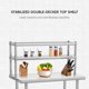 thumbnail image 2 of 48 x 24 pulgadas nsf certified stainless steel work mesa con overshelves: heavy - duty commercial food prep mesa, adjustable estante y hooks para kitchen, restaurant, hotel, y garage, 2 of 7