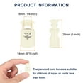 thumbnail image 2 of Uxcell 10pcs Plastic Cord Locks Single Hole Spring Toggle Stopper Clip Elastic Clasp Lock Fastener for Drawstring, Paracord, Beige, 2 of 7